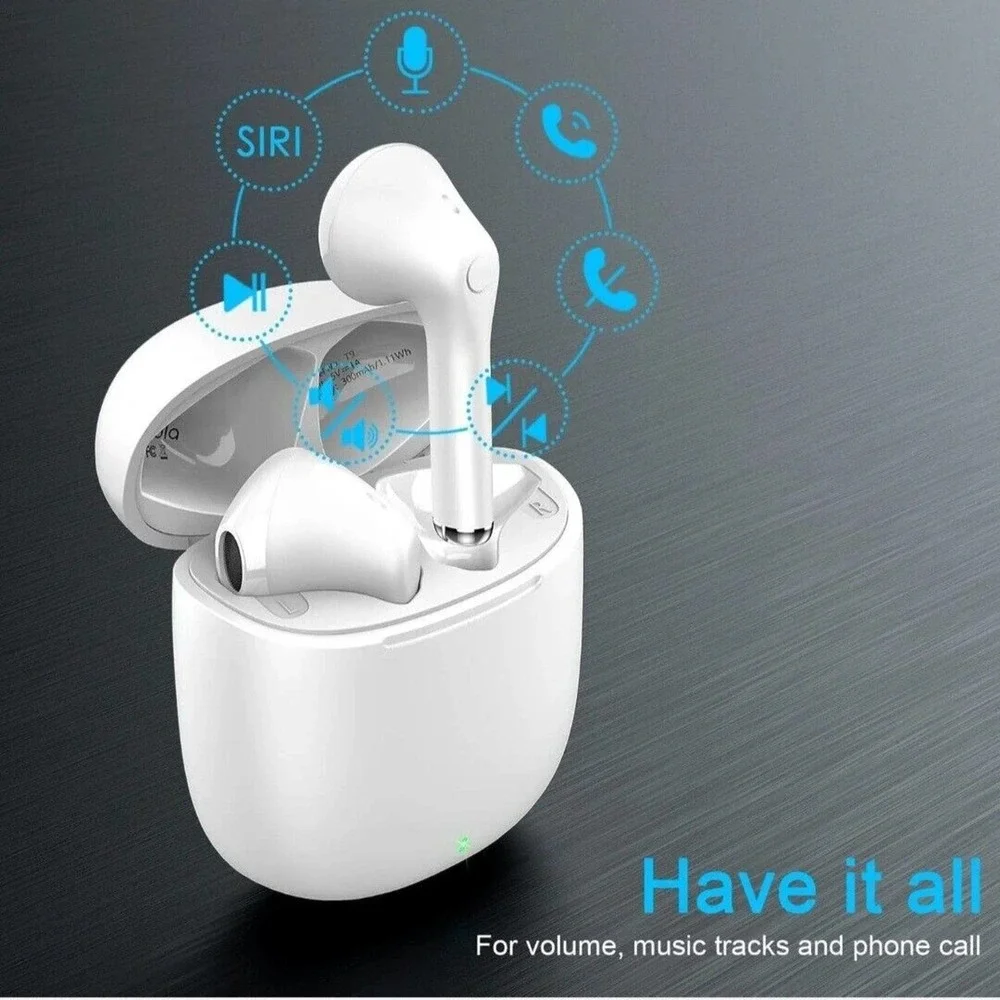 Yobola T9 Wireless Earbuds Bluetooth Headphones HiFi Stereo IPX5 Touch USB-C